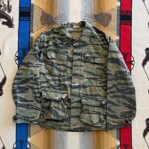 VTG Tiger Stripe Nato Jacket Mens Size Large Camo Camouflage Military Army